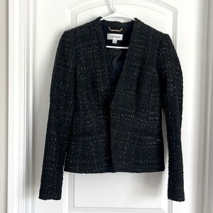 Calvin Klein black tweed blazer